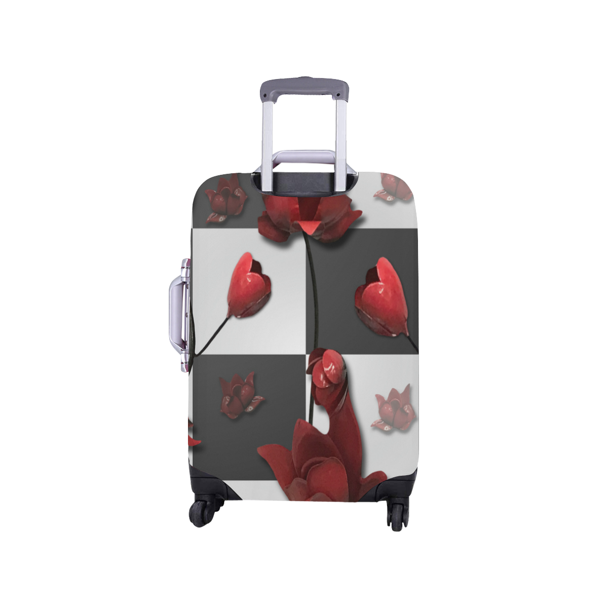 Burnt Crimson Flora Luggage Cover/Small 18"-21"