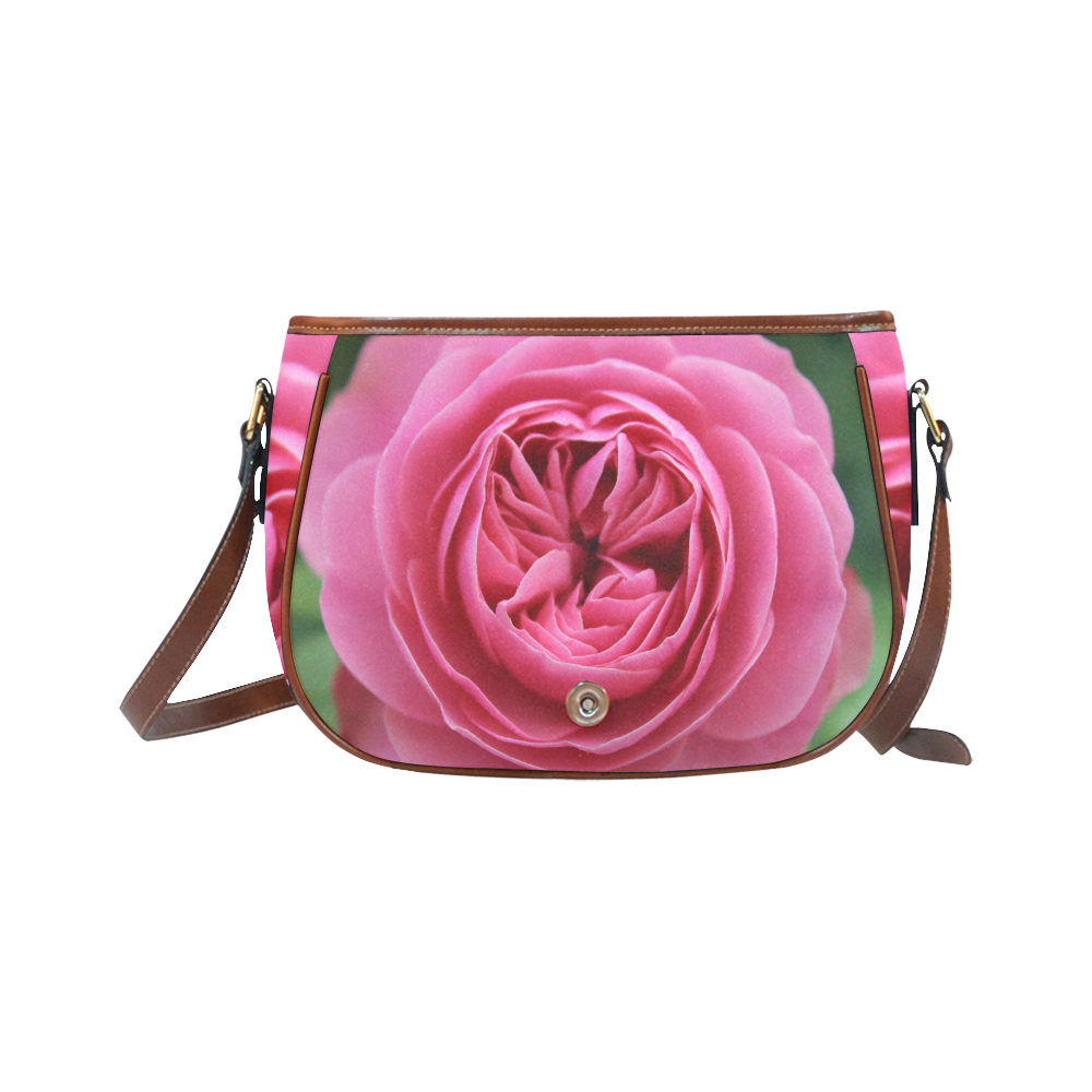 Rose Fleur Macro Saddle Bag/Large (Model 1649)