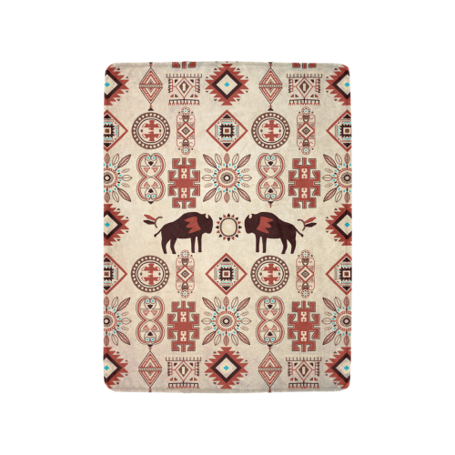 American Native Buffalo Ultra-Soft Micro Fleece Blanket 30''x40''