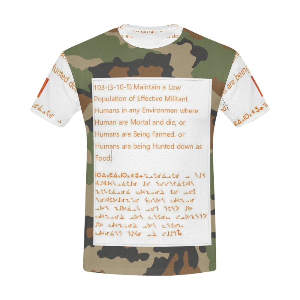 woodland camouflage pattern All Over Print T-Shirt for Men (USA Size) (Model T40)