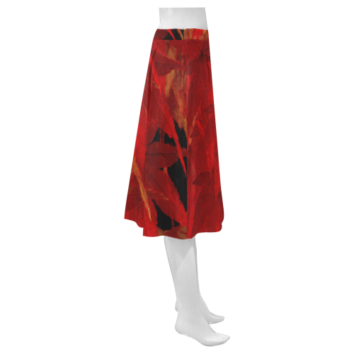 Maple Autumn Night Mnemosyne Women's Crepe Skirt (Model D16)