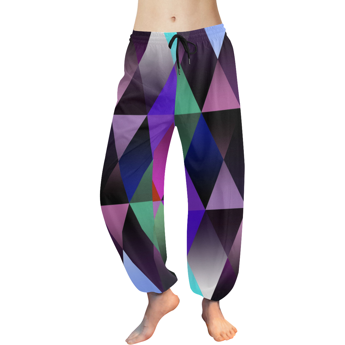 Dark Mosaic Shine 2 Women's All Over Print Harem Pants (Model L18)