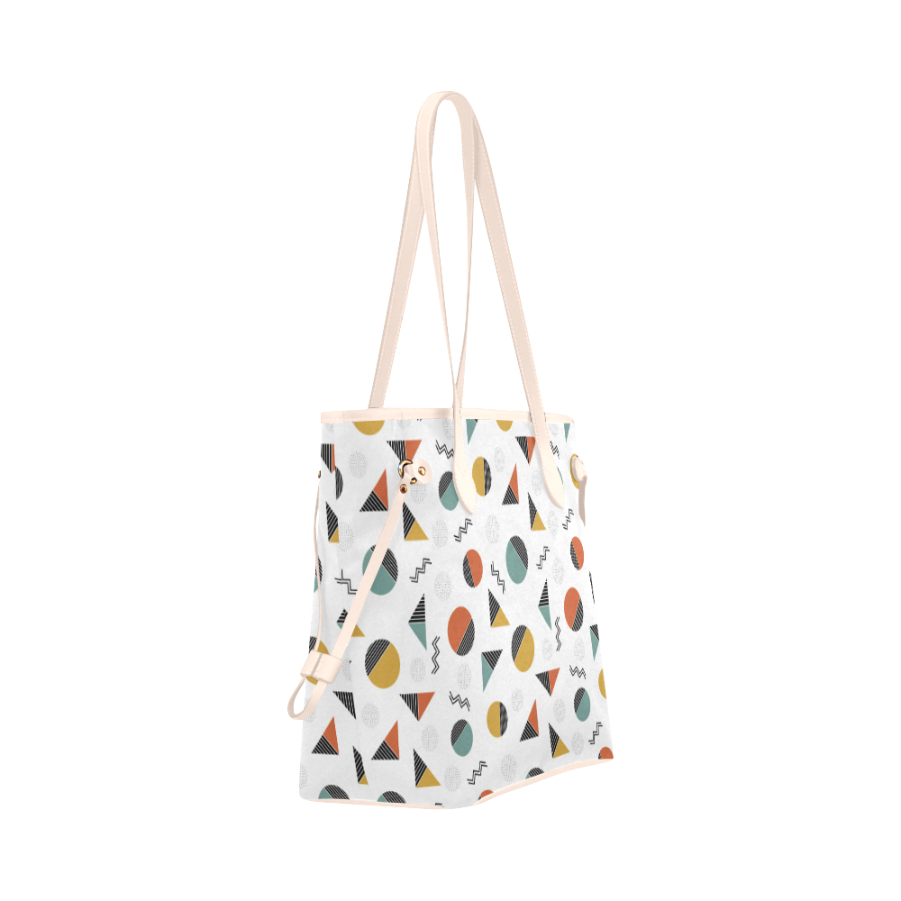 Geo Cutting Shapes Clover Canvas Tote Bag (Model 1661)