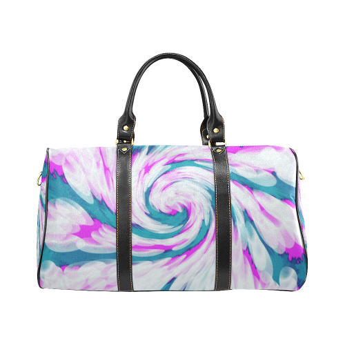 Turquoise Pink Tie Dye Swirl Abstract New Waterproof Travel Bag/Small (Model 1639)