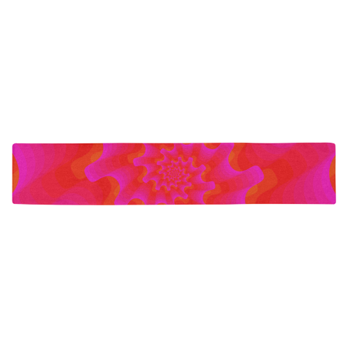 Pink red spiral Table Runner 14x72 inch