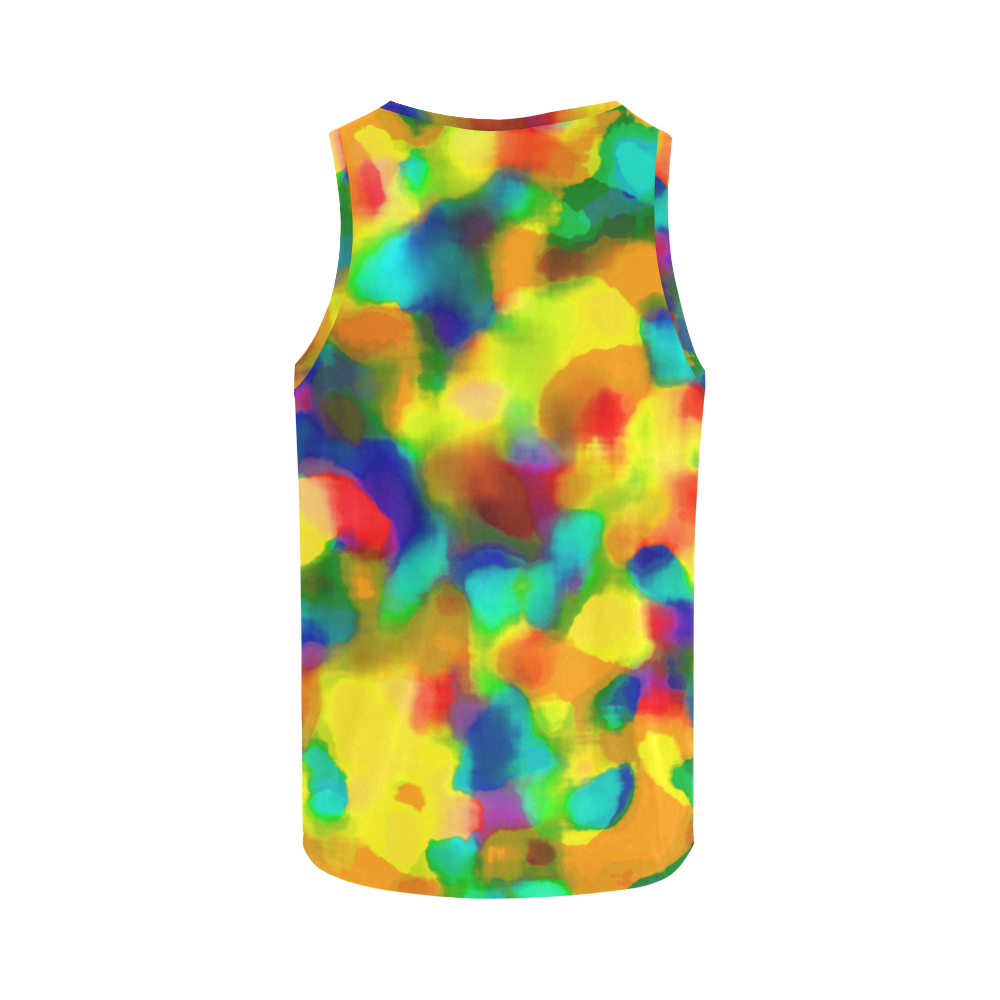 Colorful watercolors texture All Over Print Tank Top for Men (Model T43)