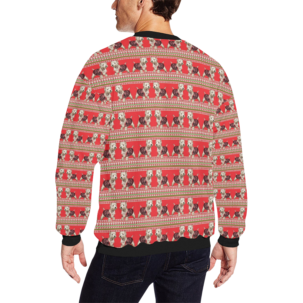 Westy Christmas Sweatshirt Men's Oversized Fleece Crew Sweatshirt (Model H18)