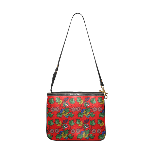 red floral Small Shoulder Bag (Model 1710)