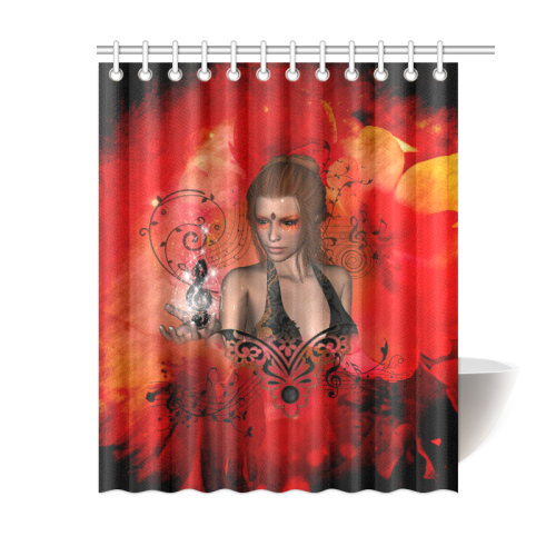 Fairy with clef Shower Curtain 60"x72"