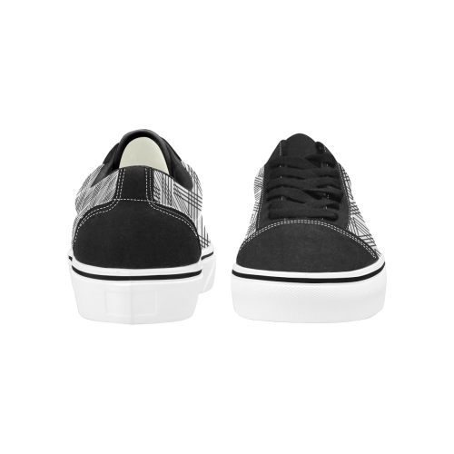 skate lines002 Men's Low Top Skateboarding Shoes (Model E001-2)