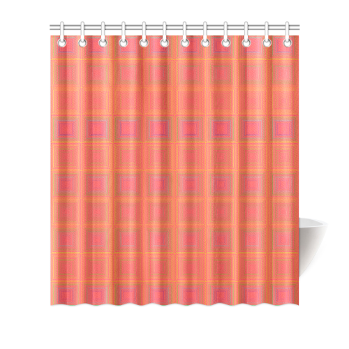 Pale pink golden multiple squares Shower Curtain 66"x72"