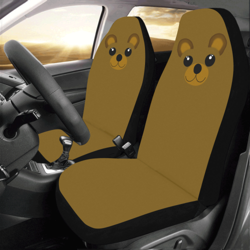 Kawaii Brown Bear Car Seat Covers (Set of 2)