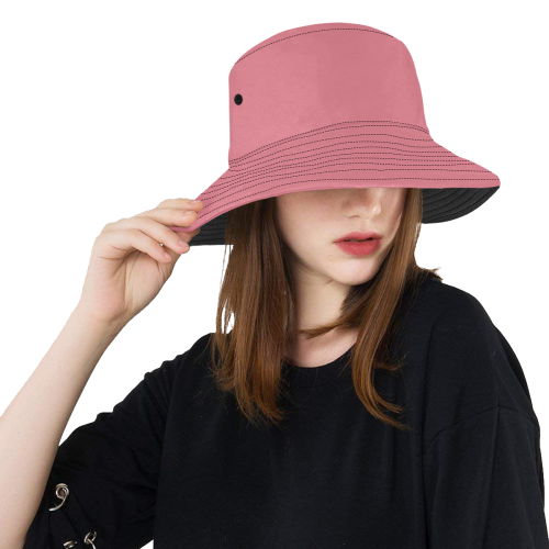Peaceful Carnation Pink Solid Color All Over Print Bucket Hat