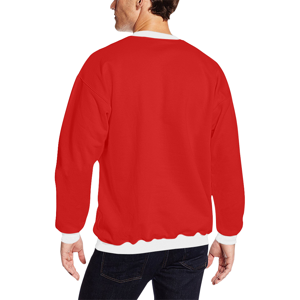 Holiday Men's Oversized Fleece Crew Sweatshirt (Model H18)