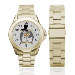 Penguin Wedding Custom Gilt Watch(Model 101)