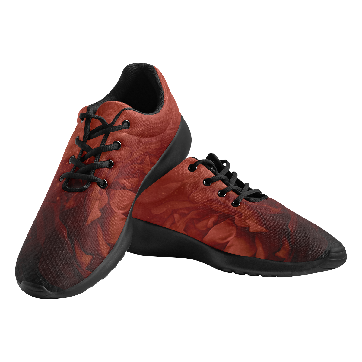 Wonderful red flowers Men's Athletic Shoes (Model 0200)