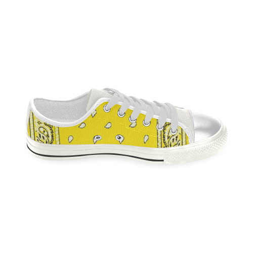 Yellow Bandana Women's Classic Canvas Shoes (Model 018)