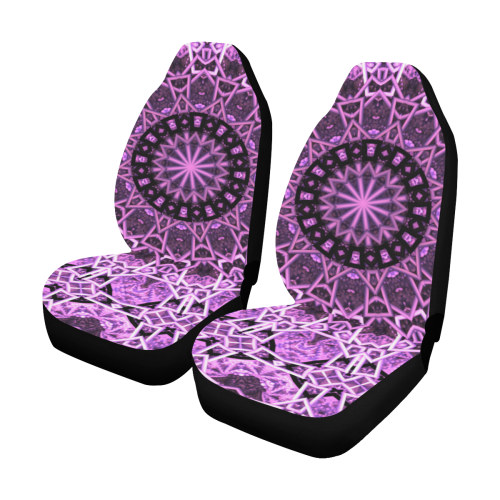 Pink and Black Mandala Car Seat Covers (Set of 2)