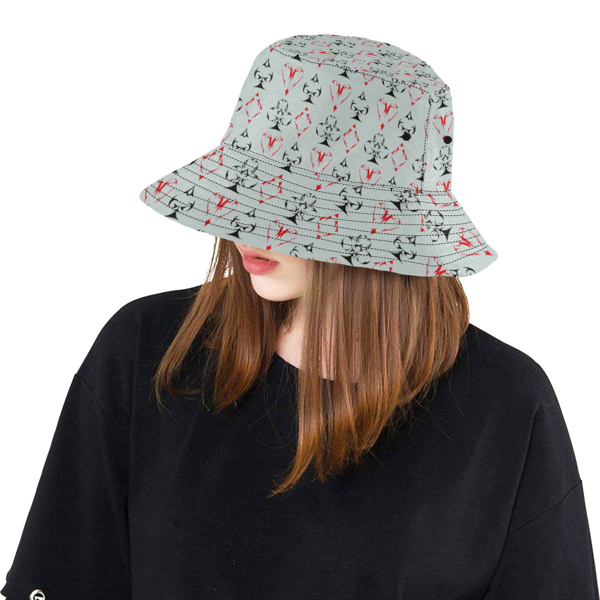 The four suits in playing cards All Over Print Bucket Hat