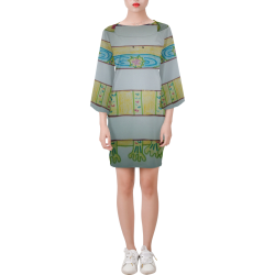 Illusion Bell Sleeve Dress (Model D52)