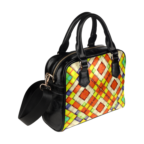 colorful geometric pattern Shoulder Handbag (Model 1634)