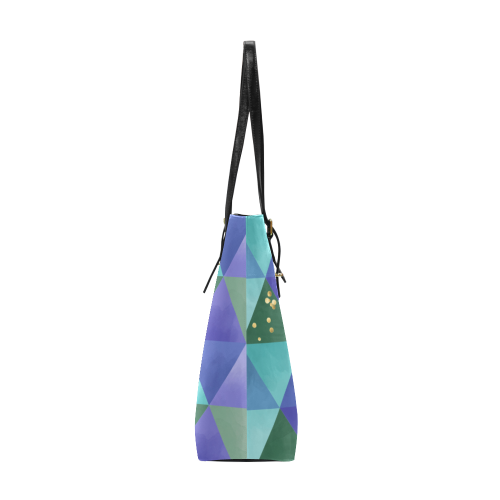 Triangle Pattern - Blue Violet Teal Green Euramerican Tote Bag/Small (Model 1655)