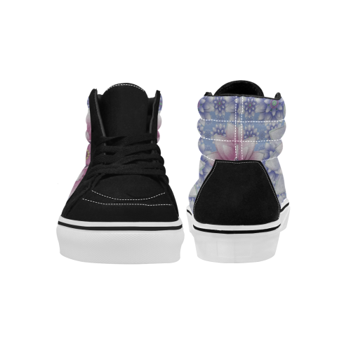Ornaments pink+blue, pattern Women's High Top Skateboarding Shoes (Model E001-1)