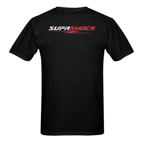 Supashock Black Men's T-Shirt in USA Size (Two Sides Printing)