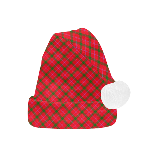Holiday plaid Christmas tartan Santa Hat