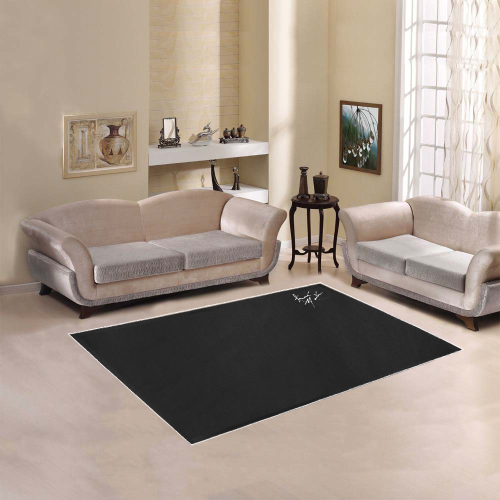 All Black everything Area Rug 5'3''x4'