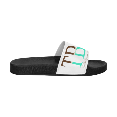 Two-Tone Letters Slides Women's Slide Sandals (Model 057)