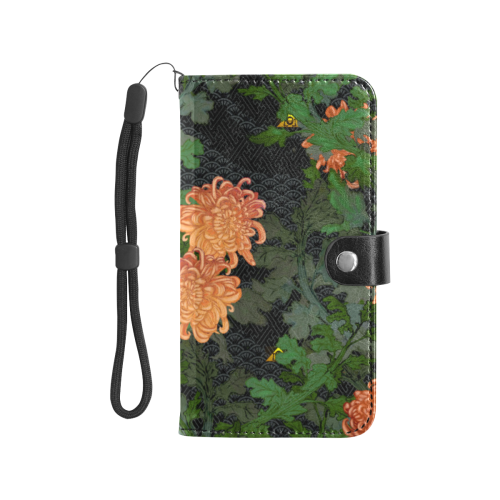 Chrysanthemum 2020 Flip Leather Purse for Mobile Phone/Large (Model 1703)