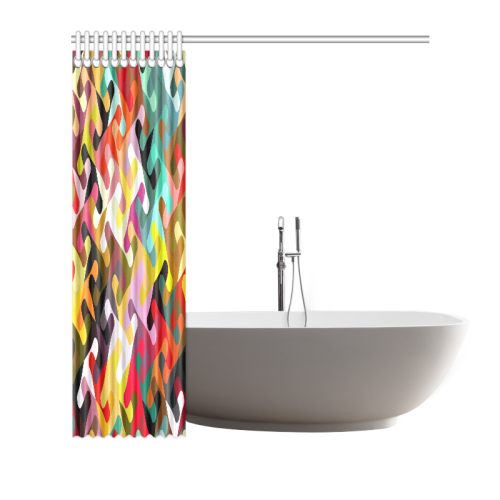 Colorful shapes Shower Curtain 72"x72"