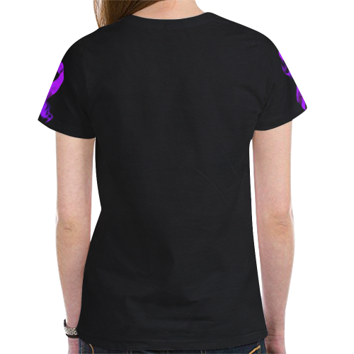 Fibromyalgia Ribbon New All Over Print T-shirt for Women (Model T45)