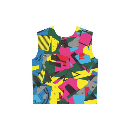 Crolorful shapes All Over Print Sleeveless Hoodie for Women (Model H15)
