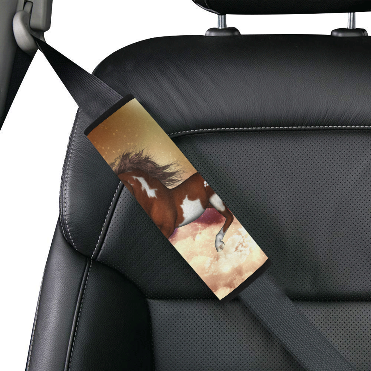 Wonderful wild horse in the sky Car Seat Belt Cover 7''x8.5''