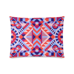 Modern Geometric Pattern Custom Zippered Pillow Case 20"x26"(Twin Sides)