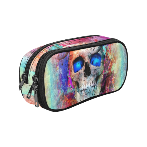 Skull by Nico Bielow Pencil Pouch/Large (Model 1680)