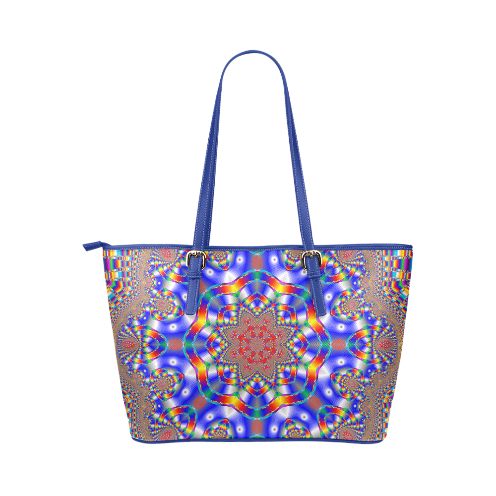 Blue Star Leather Tote Bag/Large (Model 1651)