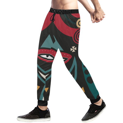 massai warrior Men's All Over Print Sweatpants (Model L11)