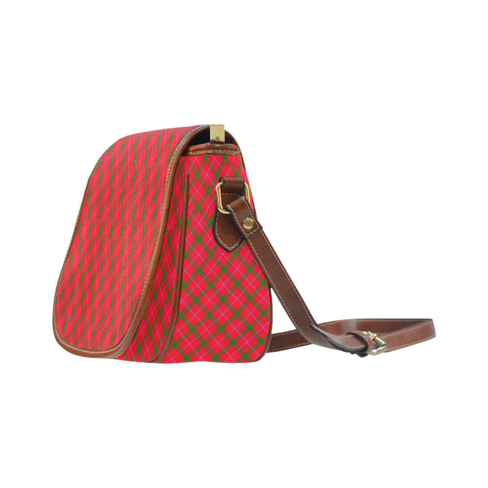 Holiday plaid / tartan Saddle Bag/Large (Model 1649)