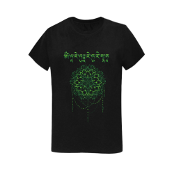 Green Tara Mantra Women's T-Shirt in USA Size (Two Sides Printing)