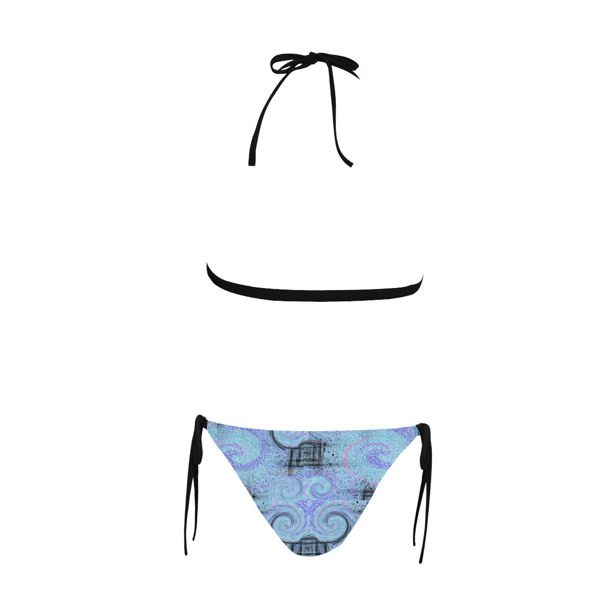 Emily Buckle Front Halter Bikini Swimsuit (Model S08)