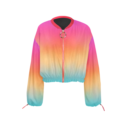 Sunset Cropped Chiffon Jacket for Women (Model H30)
