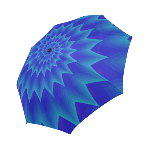 Royal blue vortex Auto-Foldable Umbrella (Model U04)