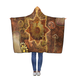 Steampunk, noble design Flannel Hooded Blanket 40''x50''