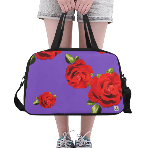 Fairlings Delight's Floral Luxury Collection- Red Rose Fitness Handbag 53086a7 Fitness Handbag (Model 1671)