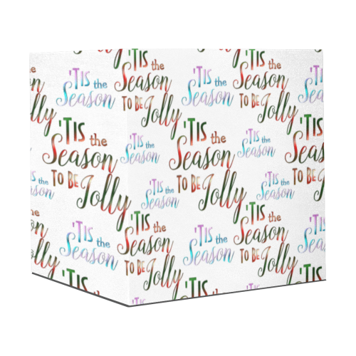 Christmas 'Tis The Season Pattern on White Gift Wrapping Paper 58"x 23" (3 Rolls)