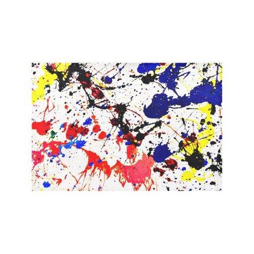 Blue & Red Paint Splatter Placemat 12’’ x 18’’ (Four Pieces)