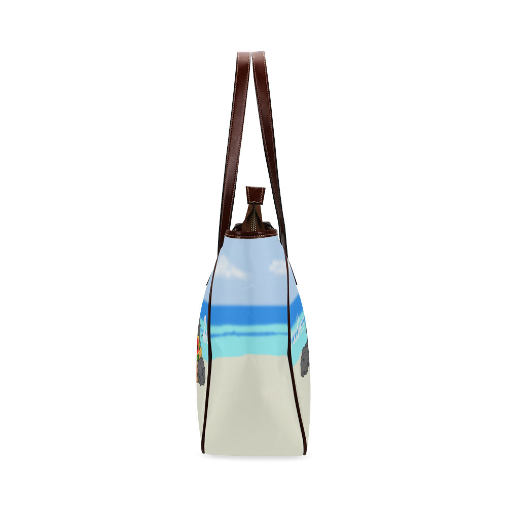 Black Labradoodle Beach Days Classic Tote Bag (Model 1644)